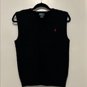 Ralph Lauren Black V-Neck Sweater Vest